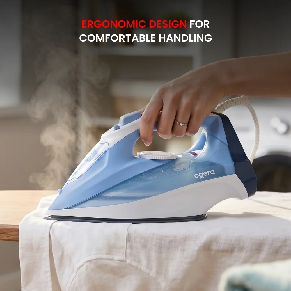 Ogera Steam Iron 2200W Ceramic Soleplate Anti-Drip Function Smart Auto Shut-Off  OG51SI