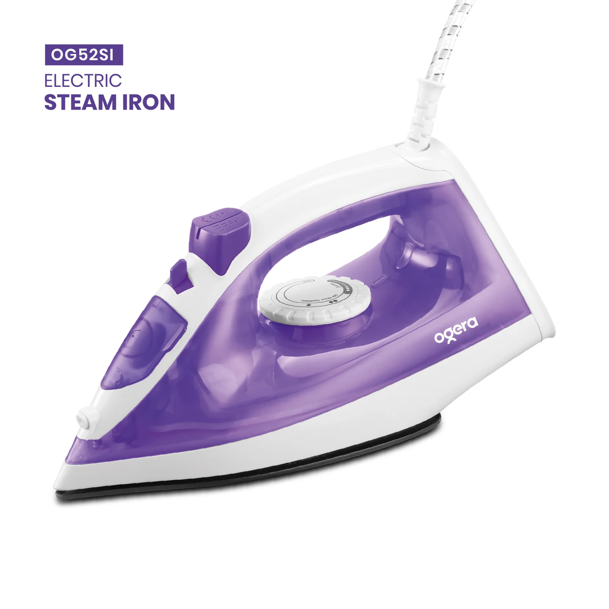 Ogera Steam Iron 1600W Ceramic Soleplate Anti-Drip Function OG52SI