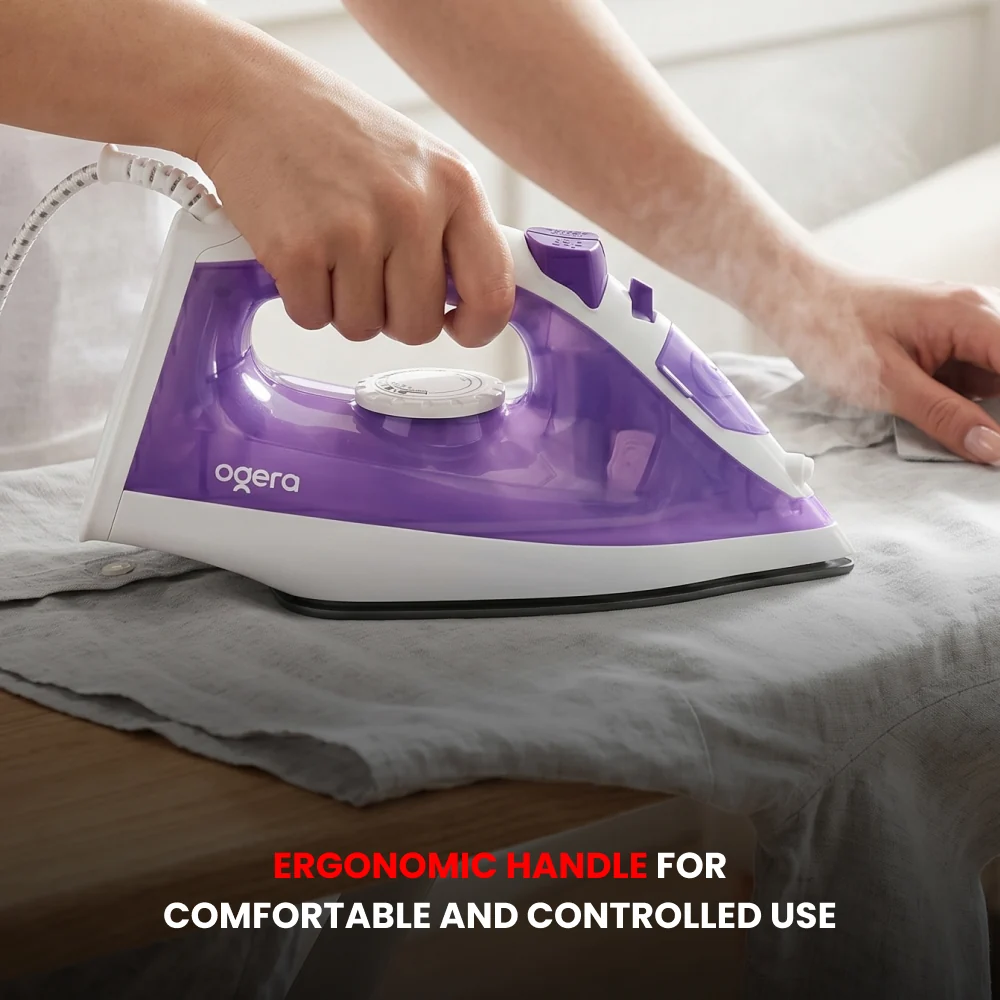 Ogera Steam Iron 1600W Ceramic Soleplate Anti-Drip Function OG52SI