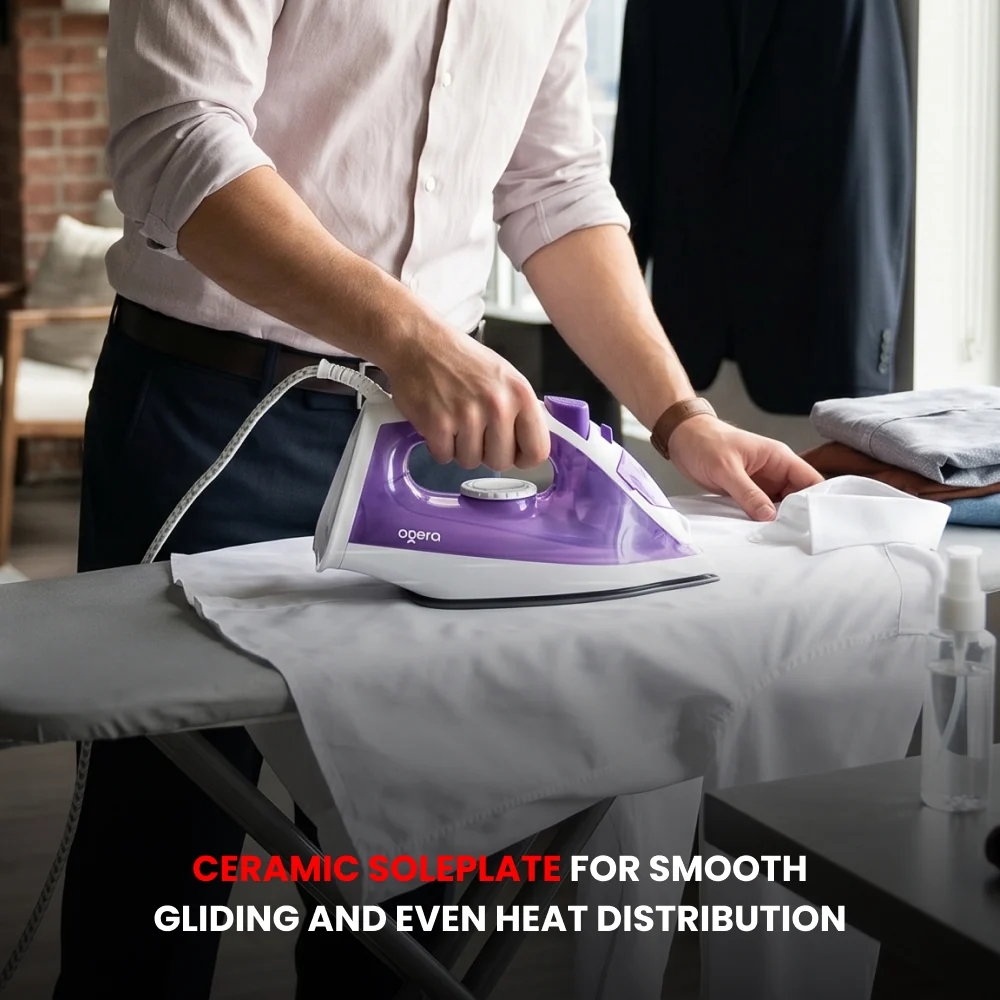 Ogera Steam Iron 1600W Ceramic Soleplate Anti-Drip Function OG52SI