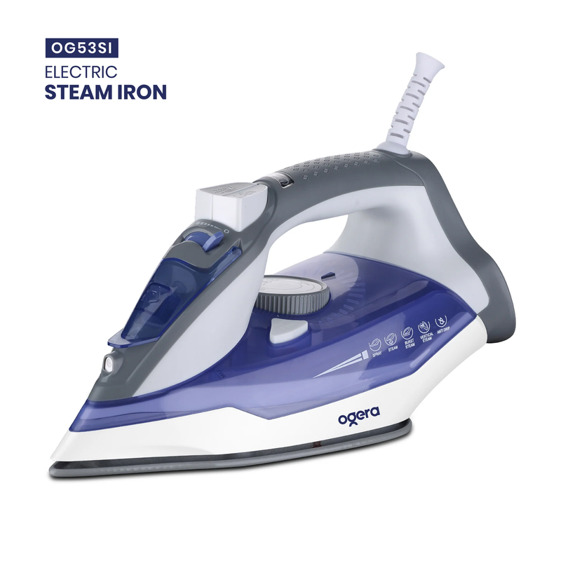 Ogera Steam Iron 2200W Ceramic Soleplate Anti-Drip Function OG53SI