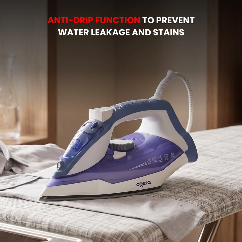 Ogera Steam Iron 2200W Ceramic Soleplate Anti-Drip Function OG53SI