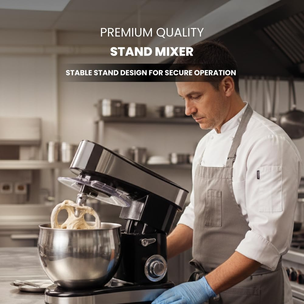 Ogera 1200W Stand Mixer 6L Stainless Steel Mixing Bowl 6-Speed OG1201SM