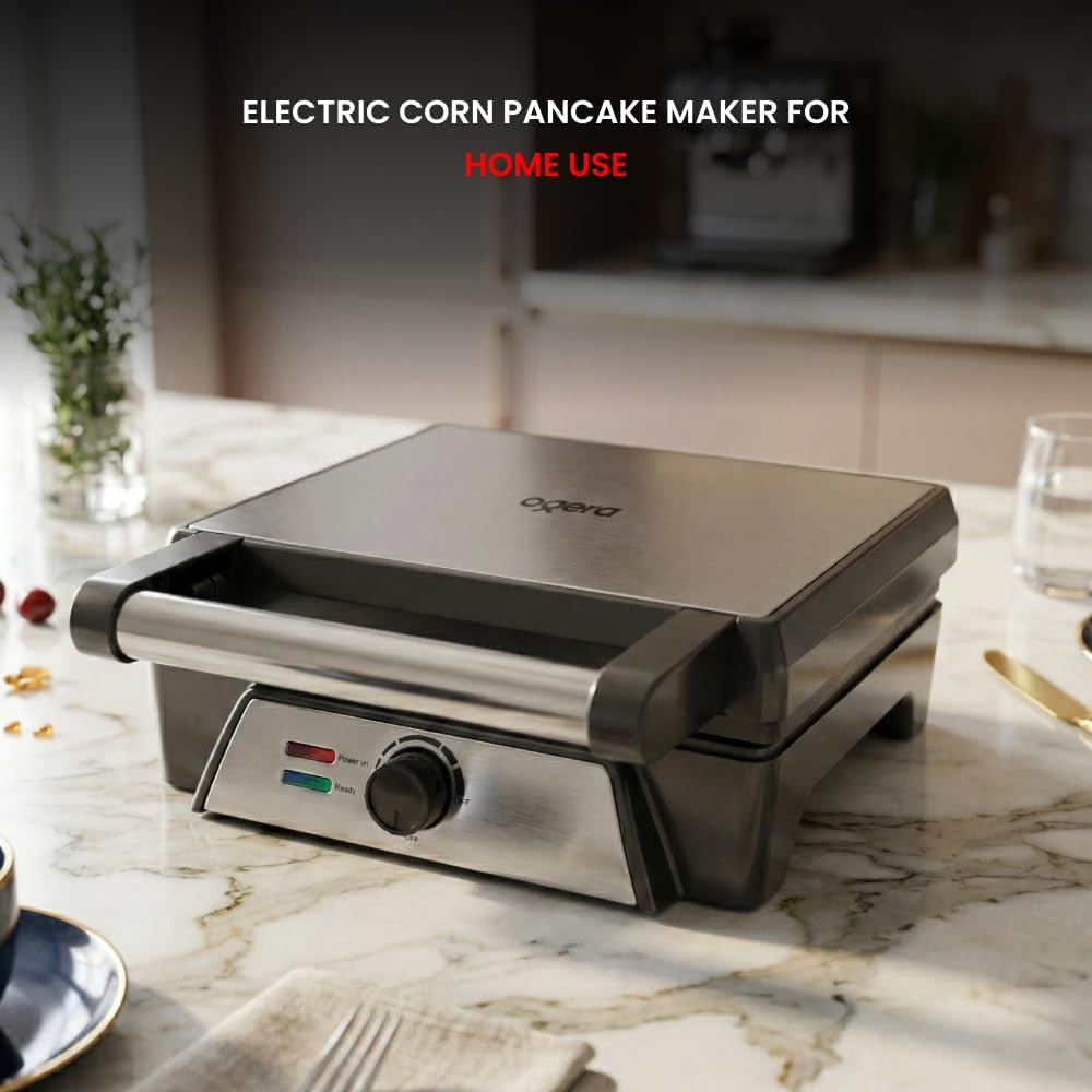 Ogera Electric Corn Pancake Maker 2000W Non‑Stick Round Plate Snack Maker OG1302GT