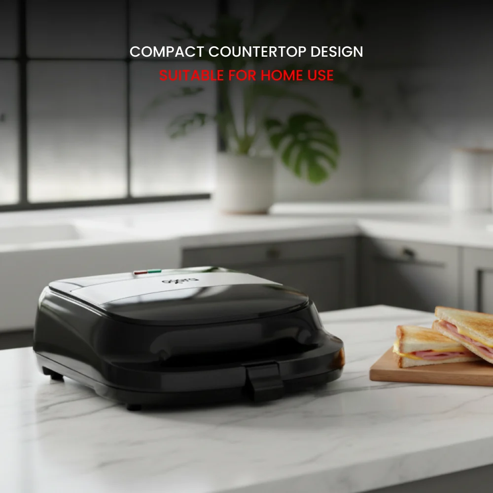 Ogera Grill Toaster 1400W Non-Stick Grill Plates 4-Slice Capacity OG1301GT