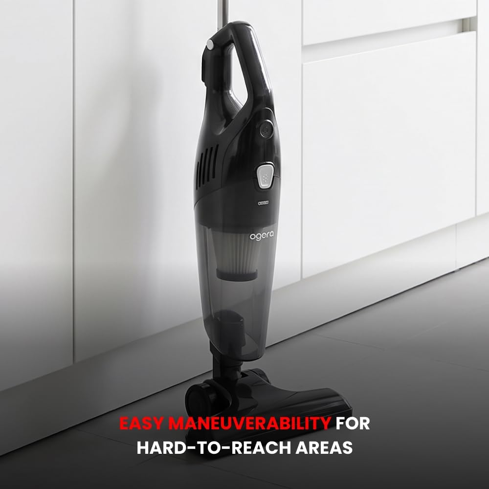 Ogera OG701SV HEPA Cyclonic Stick Vacuum Cleaner 2-in-1 Lightweight Corded Handheld Vacuum