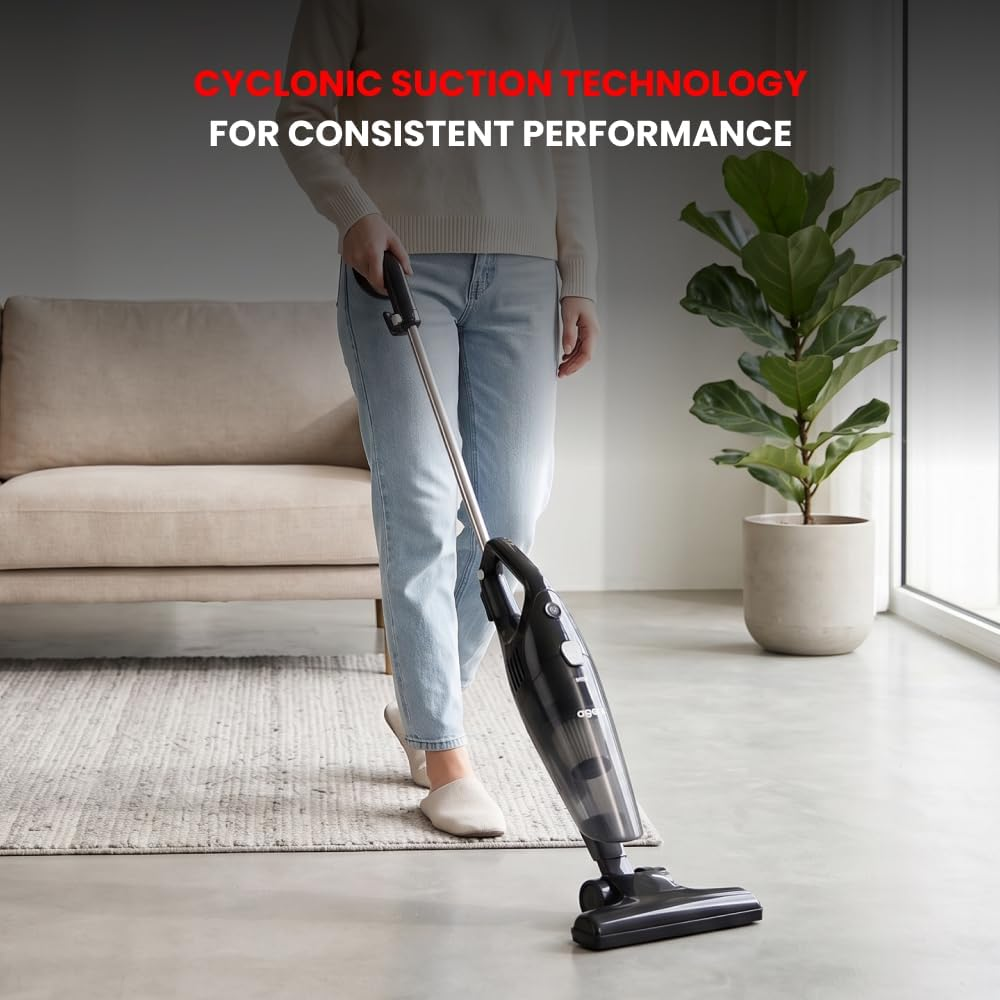 Ogera OG701SV HEPA Cyclonic Stick Vacuum Cleaner 2-in-1 Lightweight Corded Handheld Vacuum