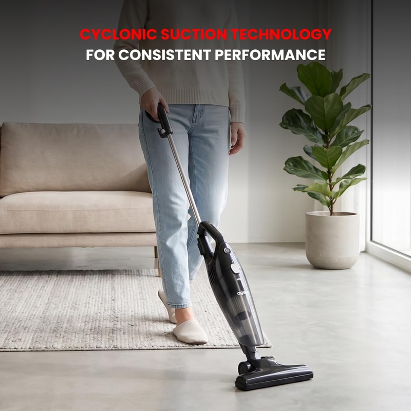 Ogera OG701SV HEPA Cyclonic Stick Vacuum Cleaner 2-in-1 Lightweight Corded Handheld Vacuum