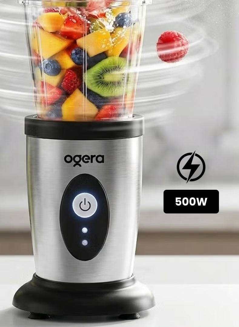 Ogera 2‑in‑1 Smoothie Maker 500W Portable Blender with Bottle Personal Juicer for Smoothies & Shakes OG150SB