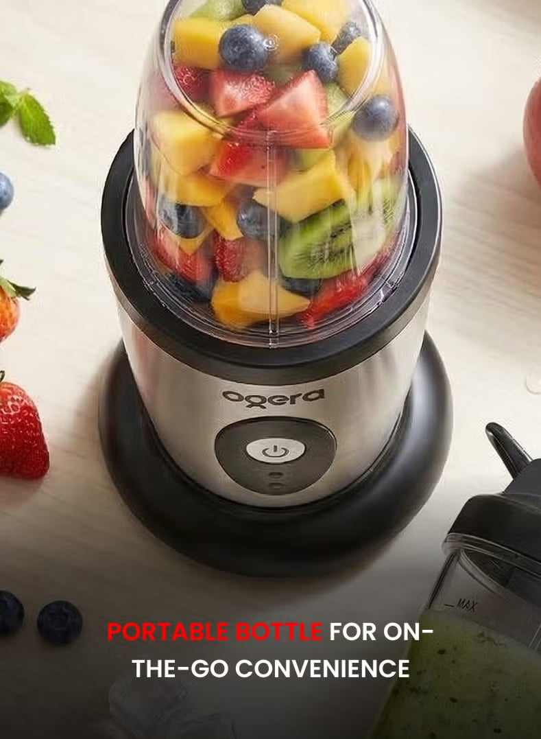 Ogera 2‑in‑1 Smoothie Maker 500W Portable Blender with Bottle Personal Juicer for Smoothies & Shakes OG150SB