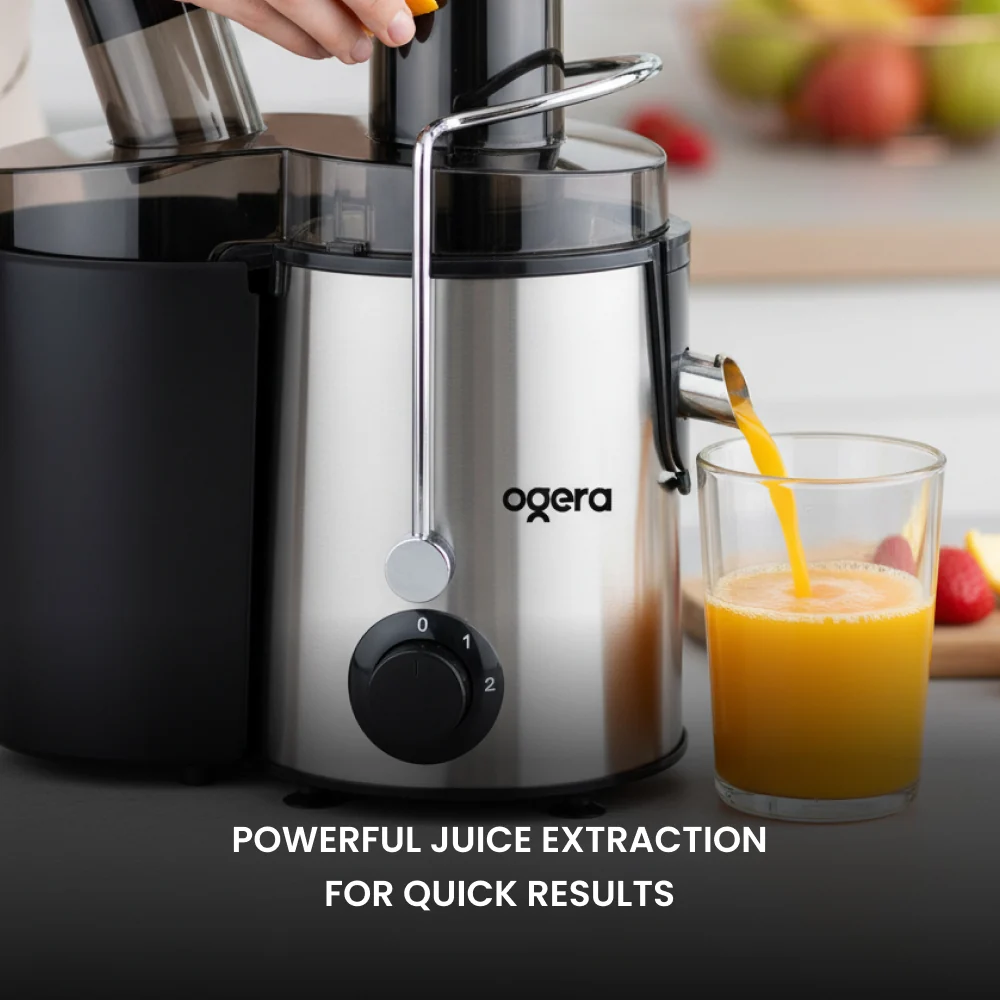 Ogera Juicer Machine 450W Power Juice Extractor for Fruits & Vegetables Dual Speed Juicer OG1650JE