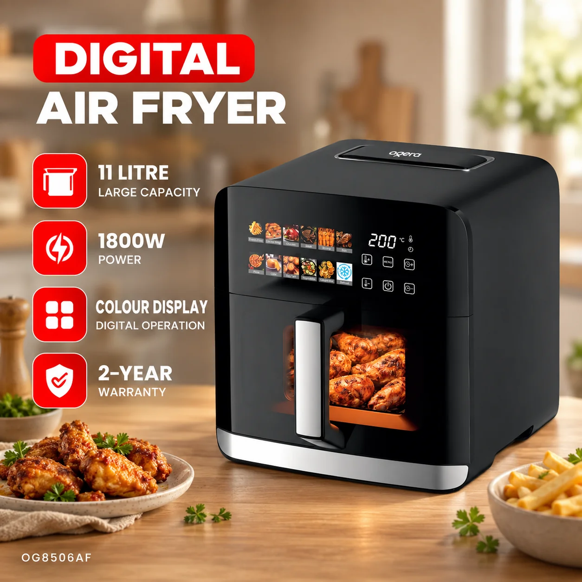 AIR FRYER DIGITAL OGERA  OG 8506AF 11L