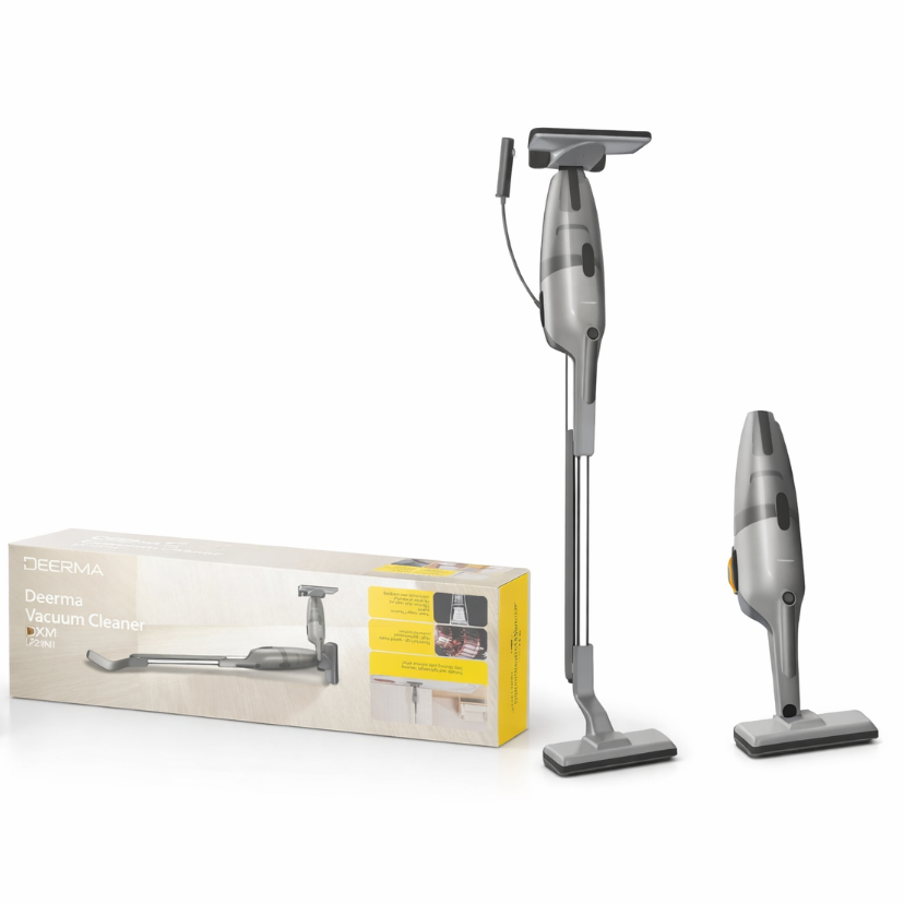 DEERMA DX120C Vacuum Cleaner 2-in-1 Powerful Lightweight Cleaning – Grey