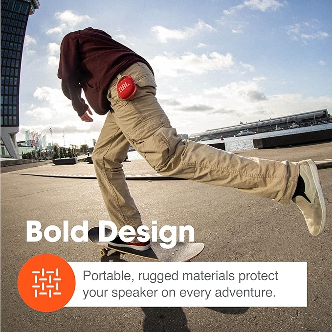 JBL Clip 4 Portable Bluetooth Speaker with Integrated Carabiner 10H Playtime – Multiple Colors