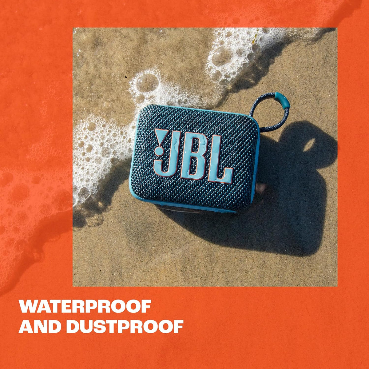 JBL Go 4 Ultra-Portable Waterproof and Dustproof Bluetooth Speaker - 7H (BLACK/ORANGE)