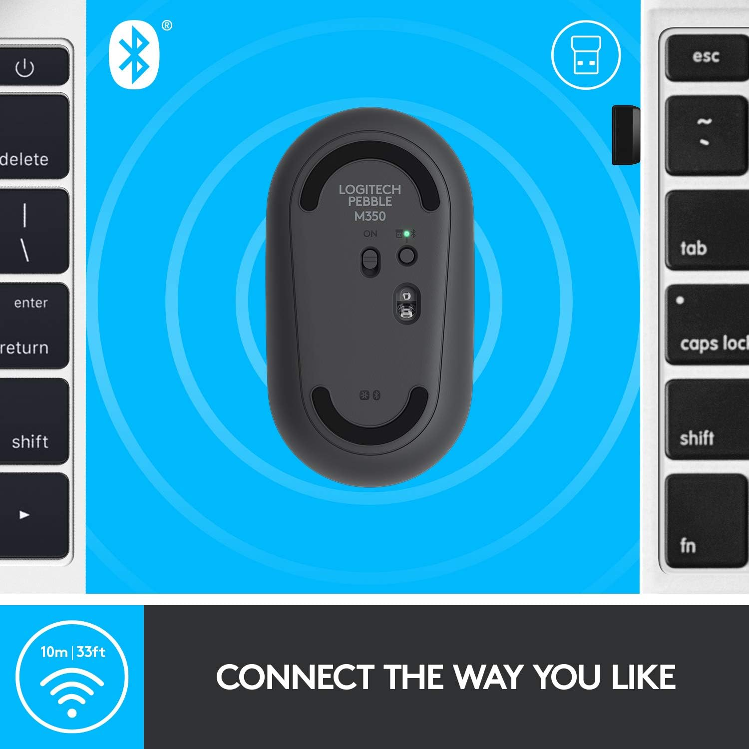 Logitech Pebble M350 Wireless Mouse Black