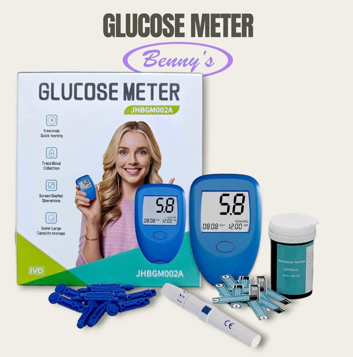 GLUCOSE METER JHBGM002A