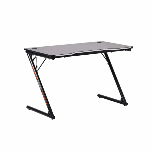 Porodo Gaming Table with RGB LED Light with Gaming Mousepad - Black