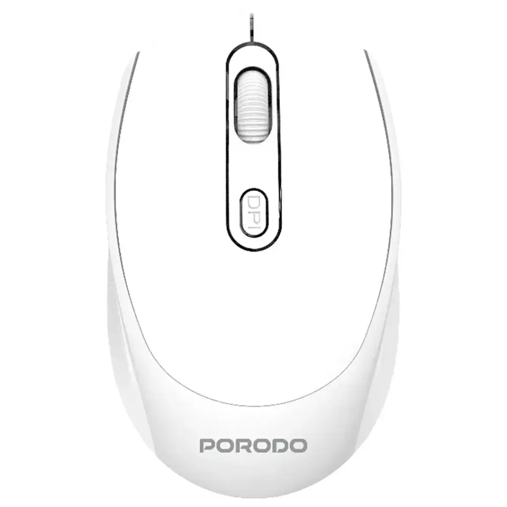 Porodo 2.4G+BT Dual Mode Rechargeable Mouse 300mAh battery Adjustable 800- 1600 DPI