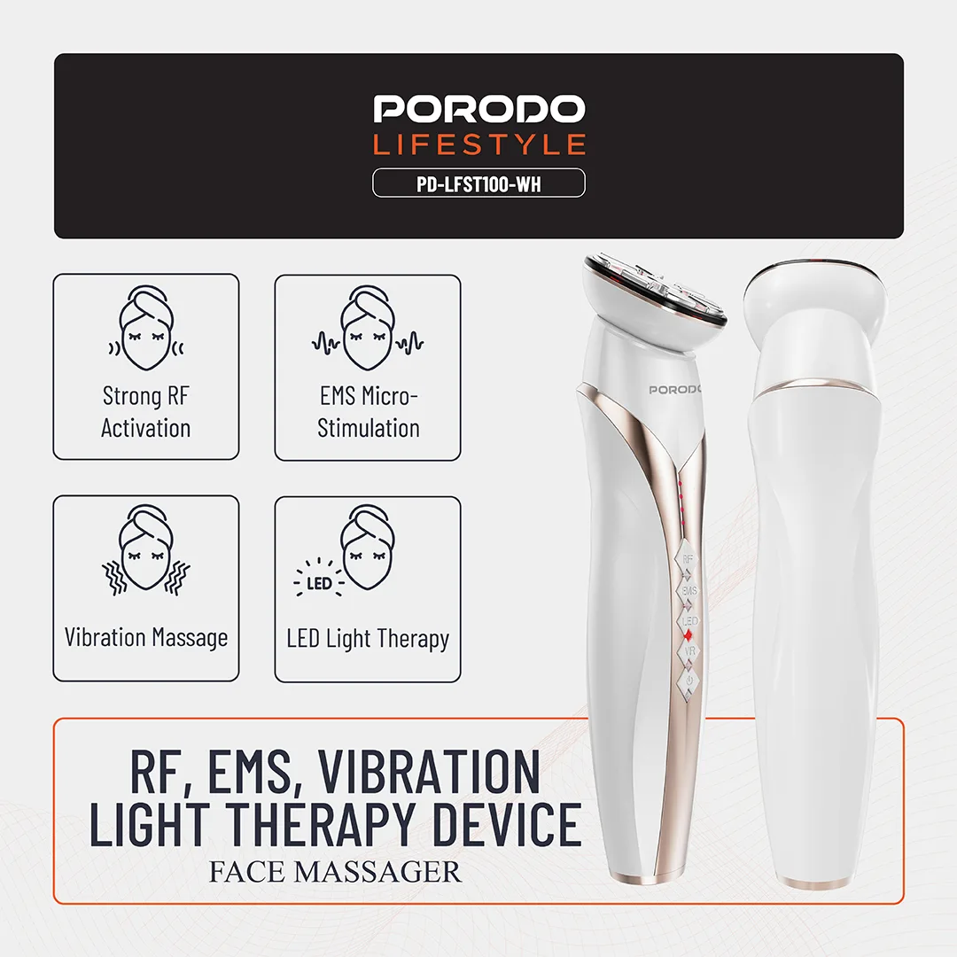 Porodo RF & EMS Skin Rejuvenator - White