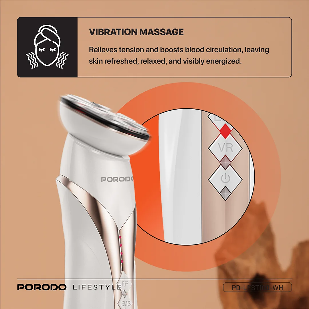 Porodo RF & EMS Skin Rejuvenator - White