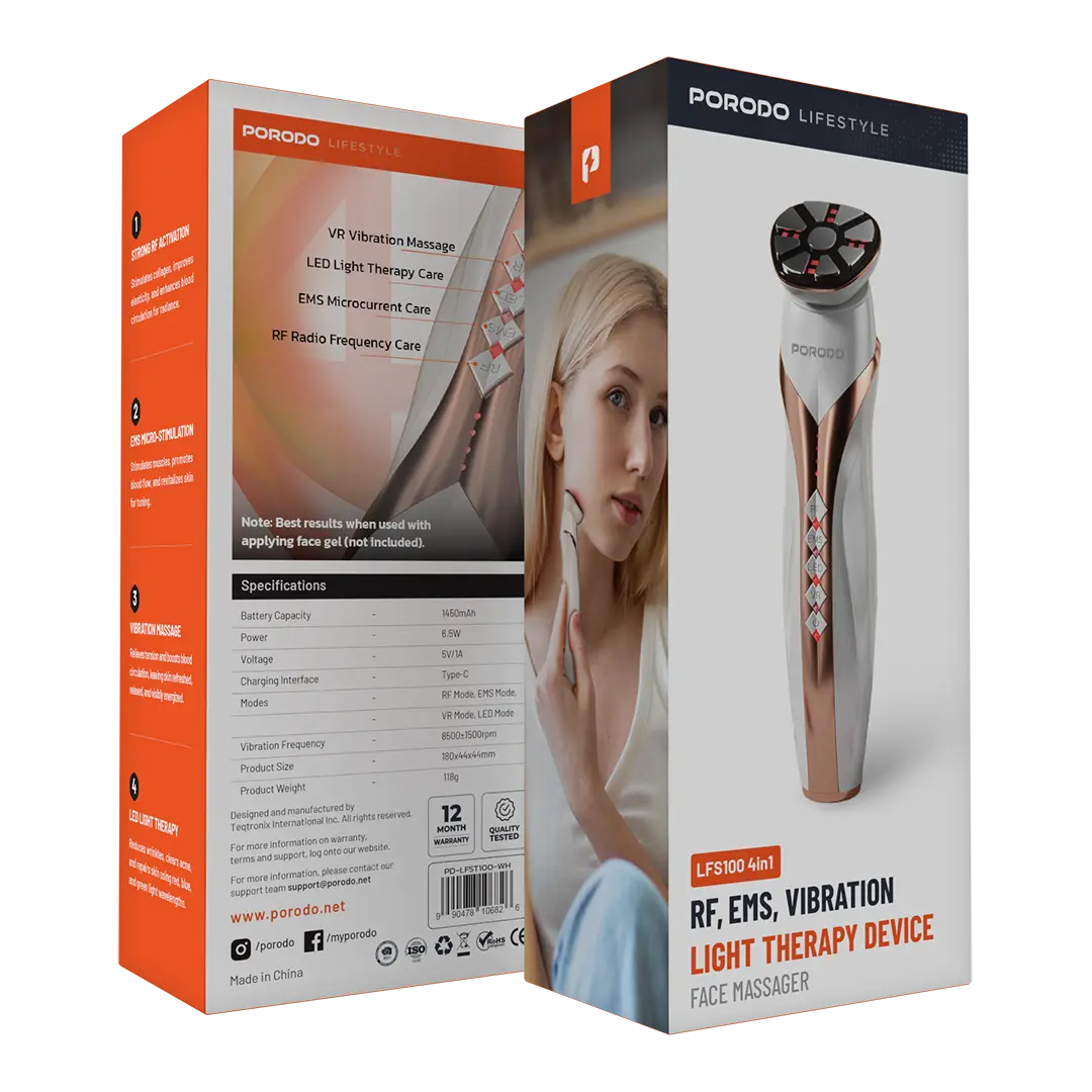 Porodo RF & EMS Skin Rejuvenator - White