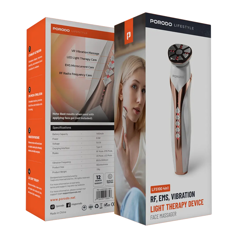 Porodo RF & EMS Skin Rejuvenator - White