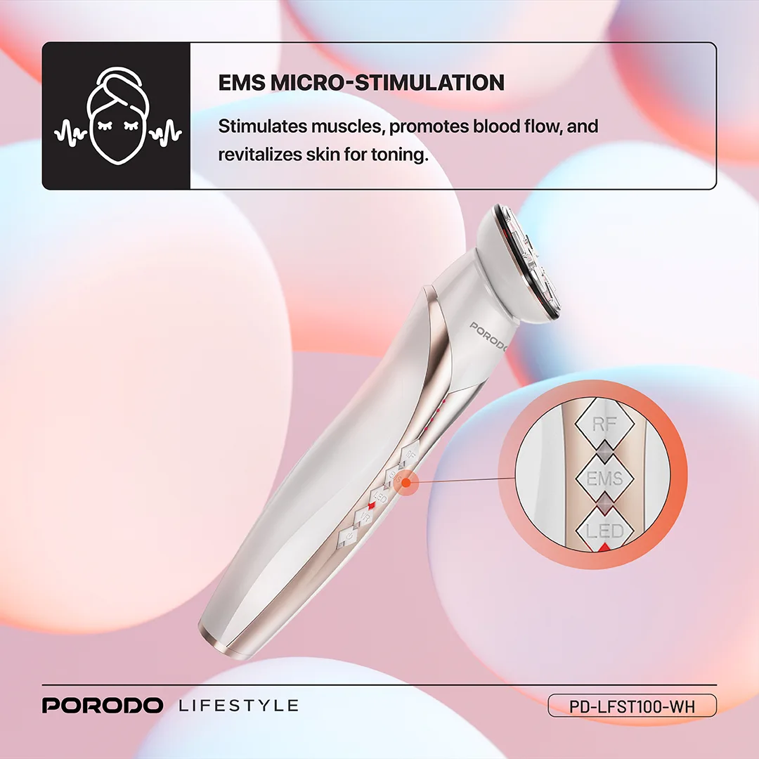 Porodo RF & EMS Skin Rejuvenator - White