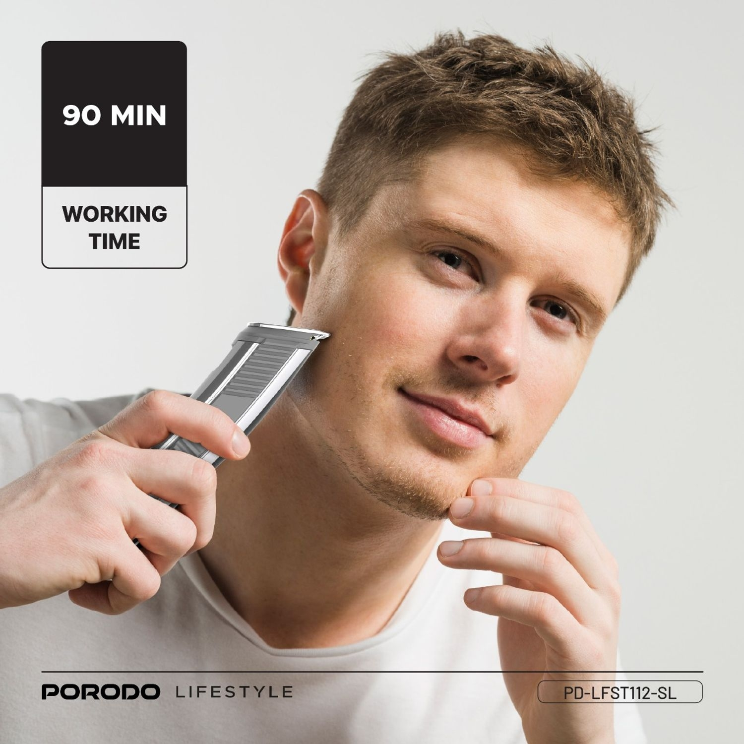 Porodo Lifestyle 4- in-1 Rechargeable Grooming Kit - Silver