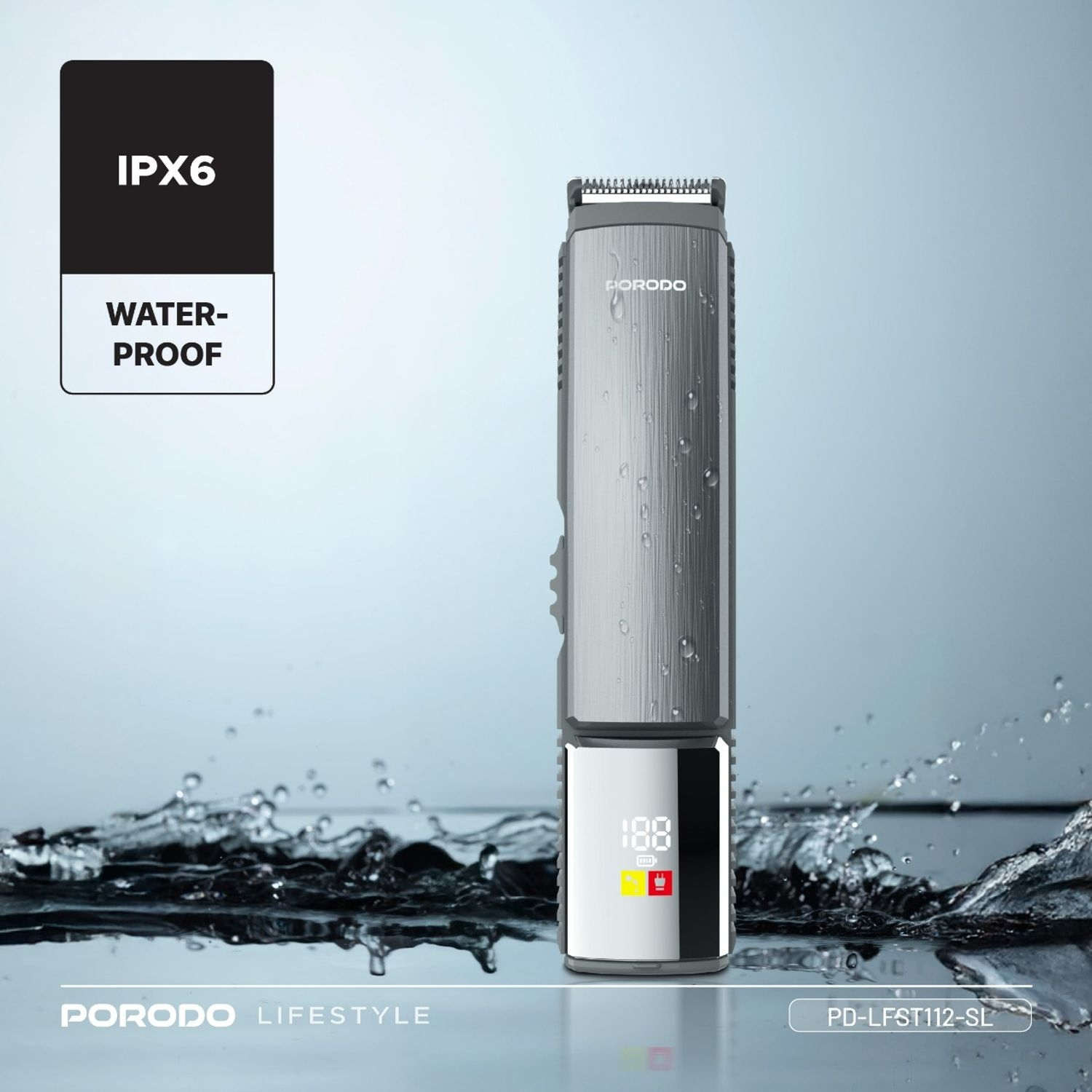 Porodo Lifestyle 4- in-1 Rechargeable Grooming Kit - Silver