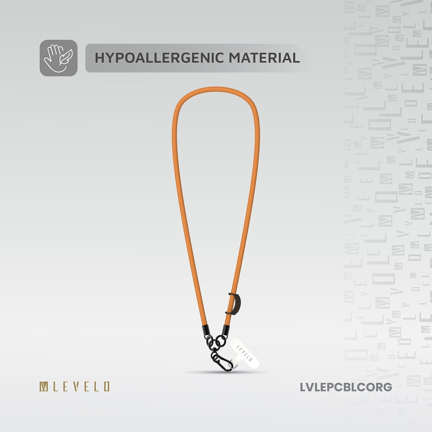 Levelo Everly Phone Crossbody Lanyard  LVLEPCBLCORG