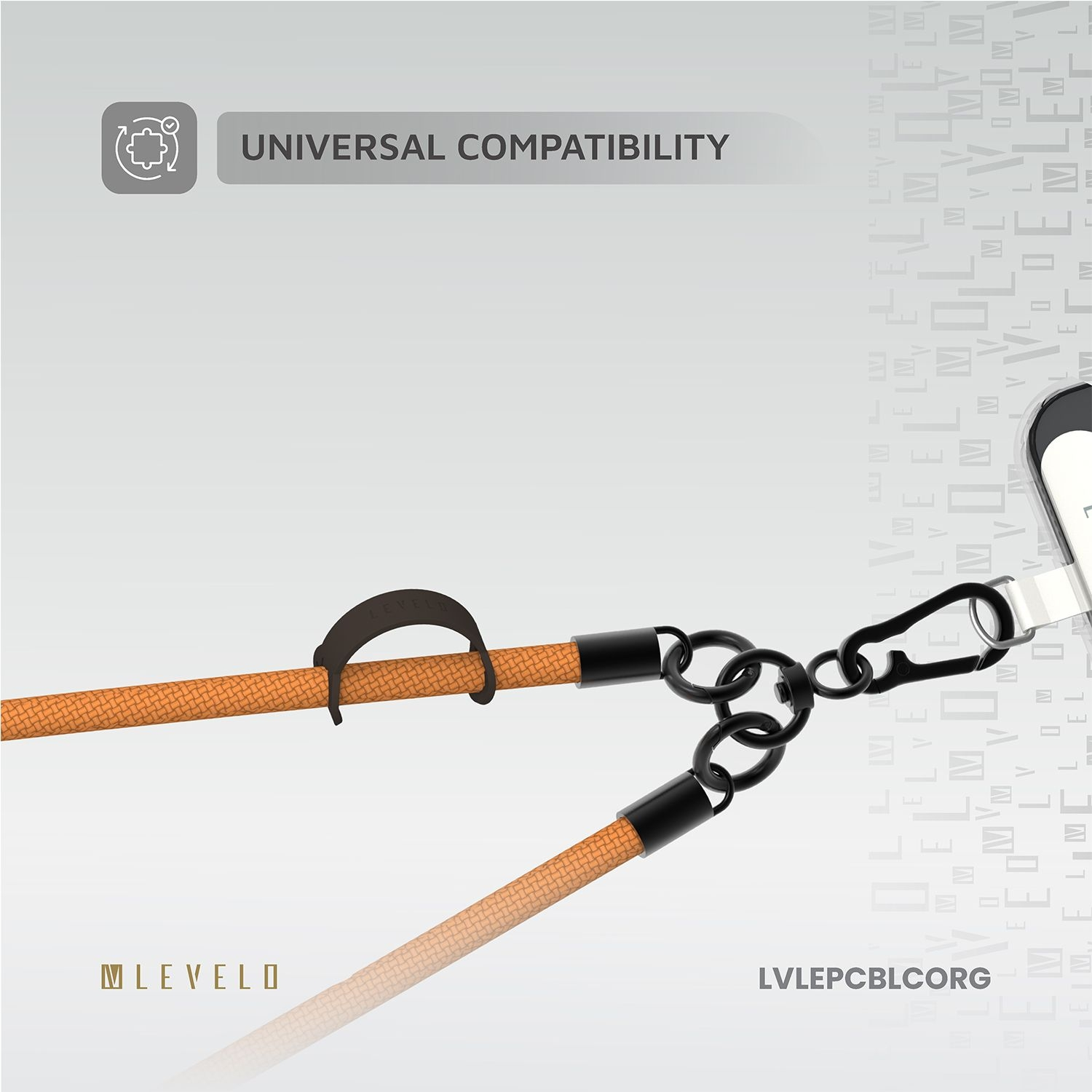 Levelo Everly Phone Crossbody Lanyard  LVLEPCBLCORG
