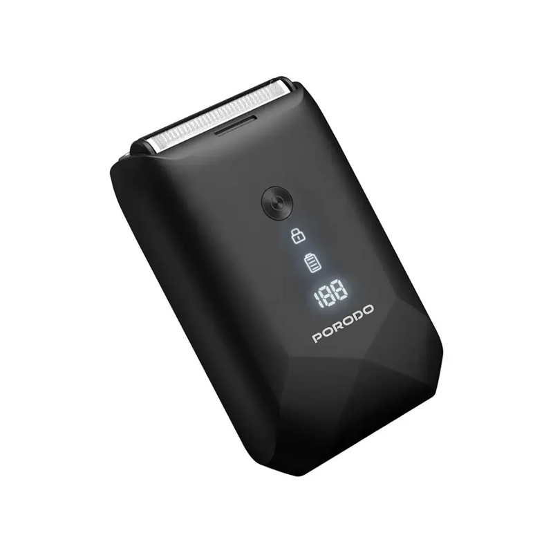 Porodo Lifestyle Dual-Blade IPX7 Portable Travel Shaver 600mAh - Black