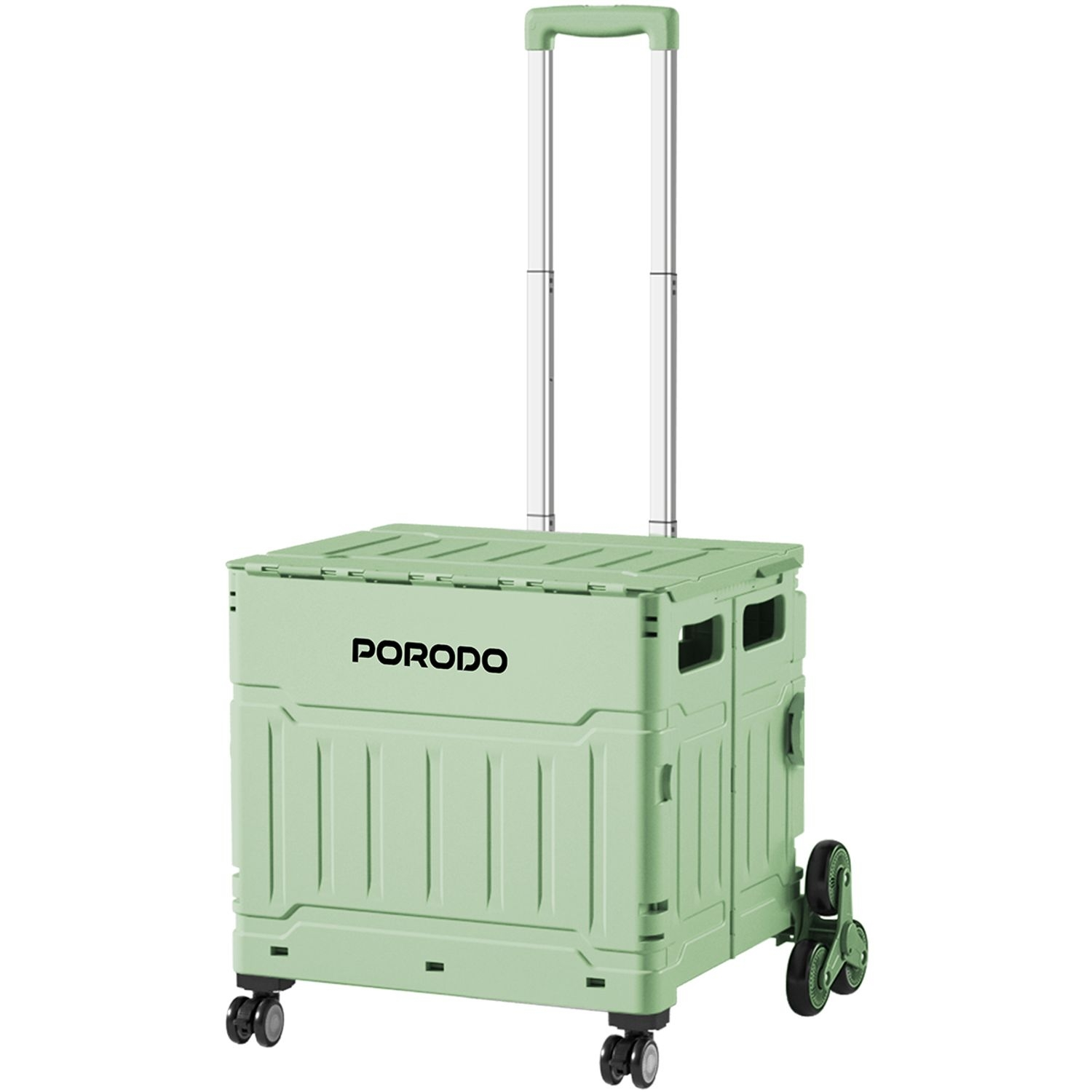 Porodo Lifestyle Collapsible 75L Magnetic Slide Cover Foldable Camping Trolley with Widening Lev
