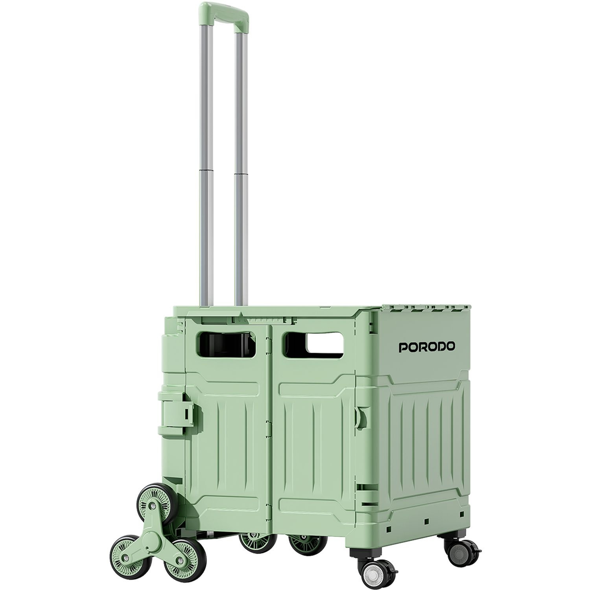 Porodo Lifestyle Collapsible 75L Magnetic Slide Cover Foldable Camping Trolley with Widening Lev