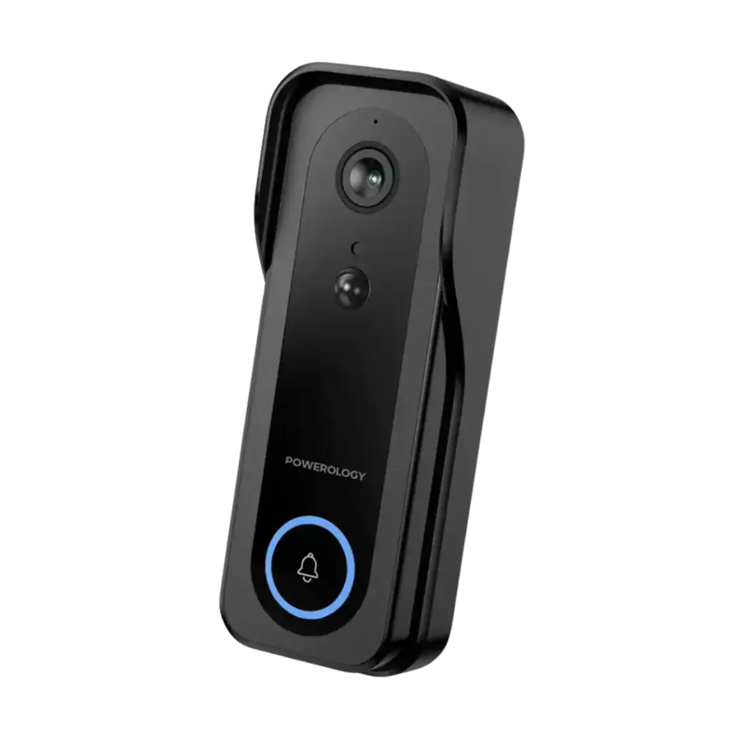 Powerology IP65 265GB 3MP Infrared Smart Camera Doorbell 5200mAh with Voice - Black