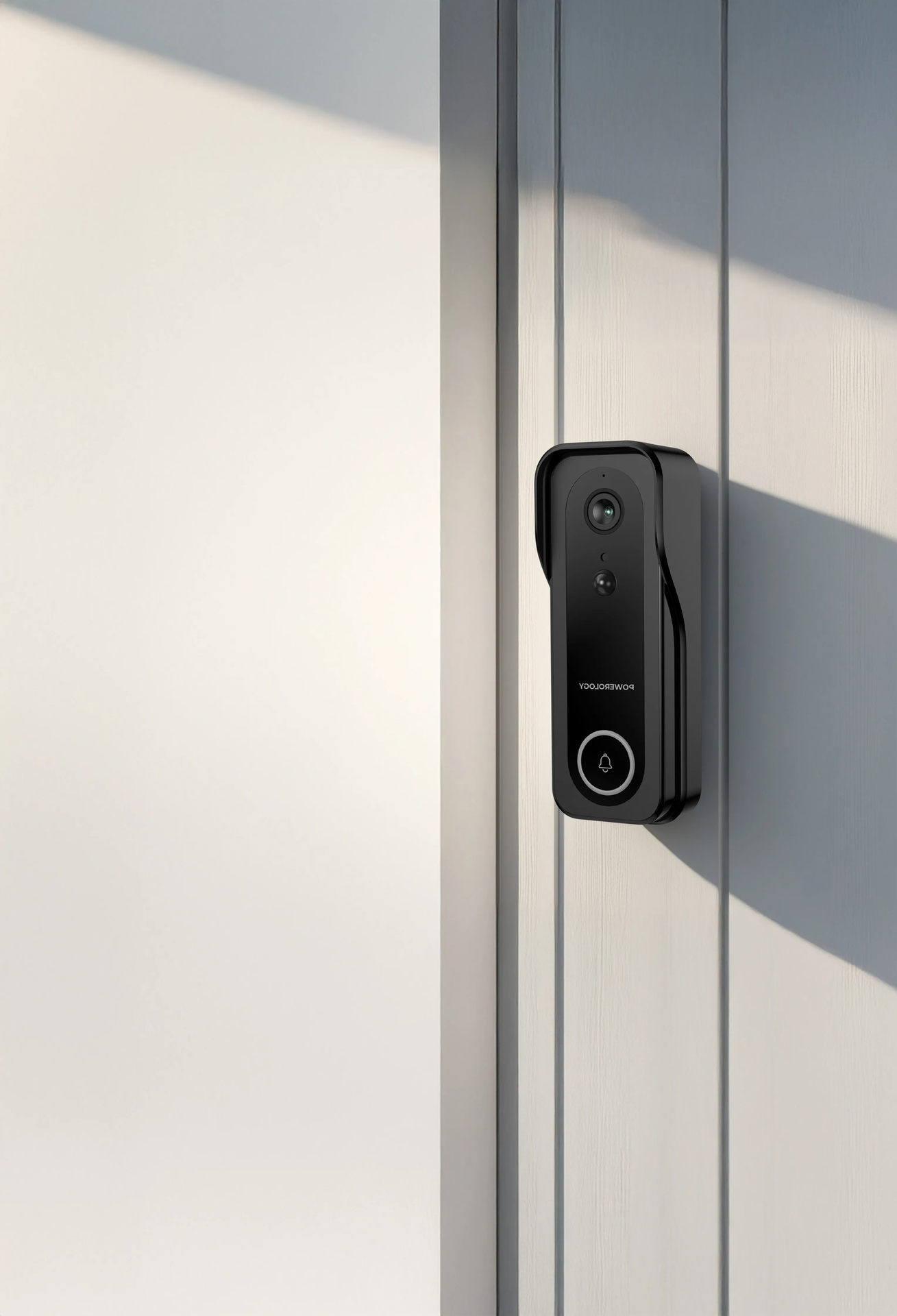 Powerology IP65 265GB 3MP Infrared Smart Camera Doorbell 5200mAh with Voice - Black