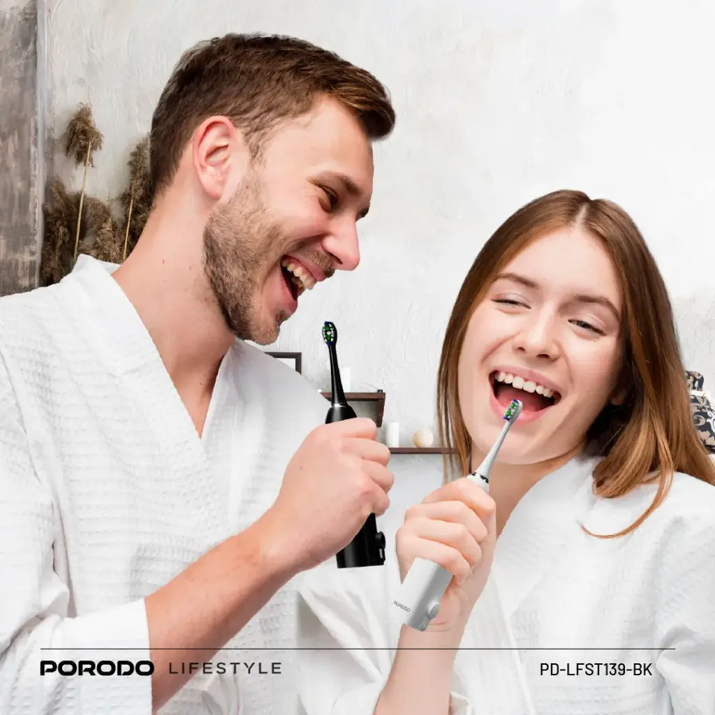 Porodo Floss & Sonic 1000mAh IPX7 Electric Toothbrush