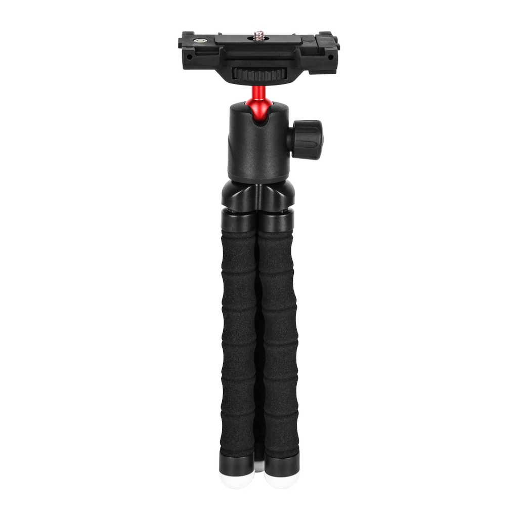 Porodo Flexible Foldable and Extendable Tripod with Phone Holder - Black