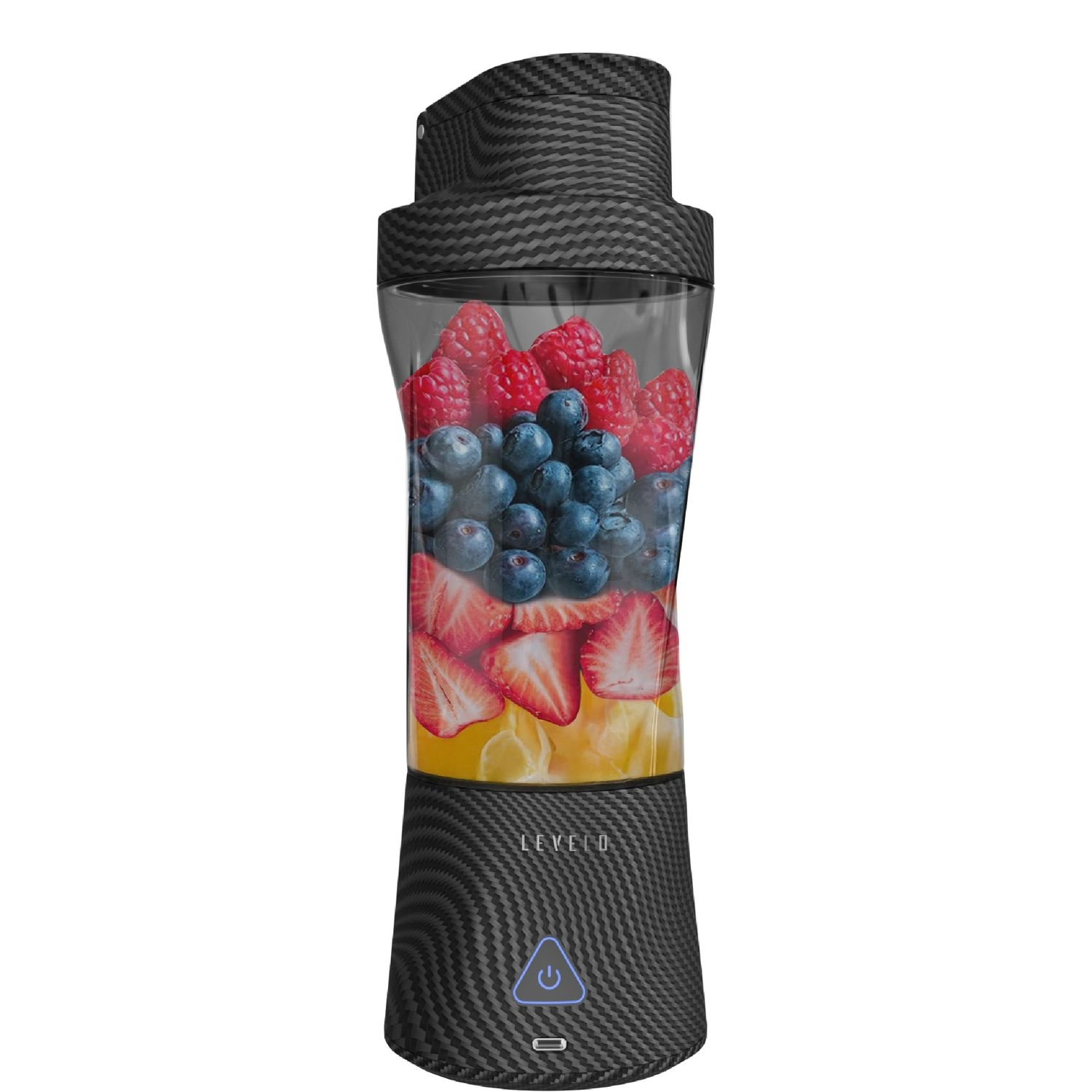Levelo AeroFlex 6 Blades Portable 6000mAh Carbon Fiber Blender - Smoky Transp arent