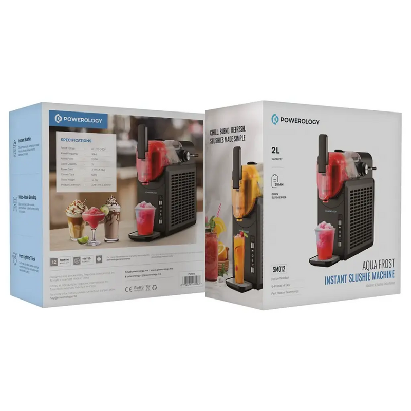 Powerology Aqua frost 200W Slushy Machine 2L with Digital Touch Display - Black