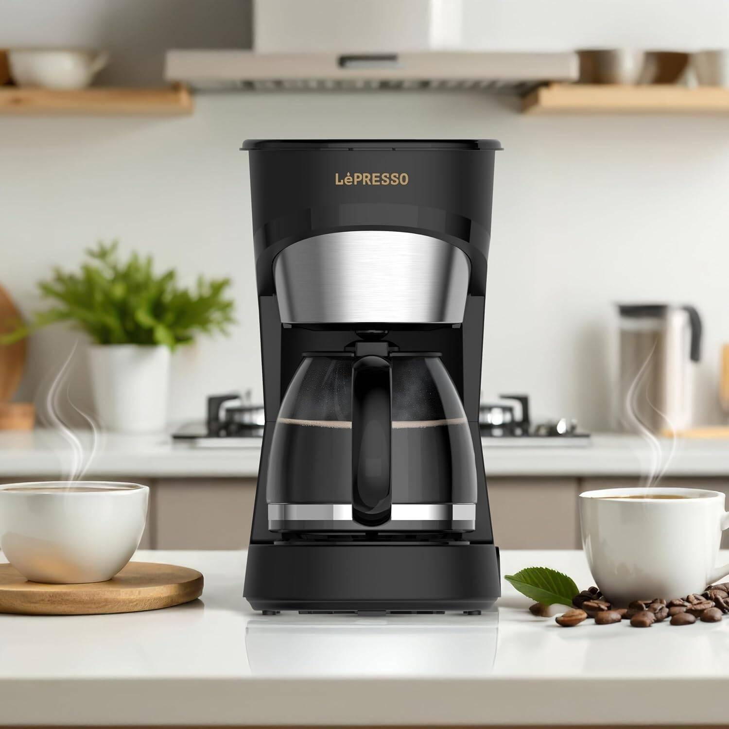 LePresso Drip Brew 900W Coffee Maker - Black
