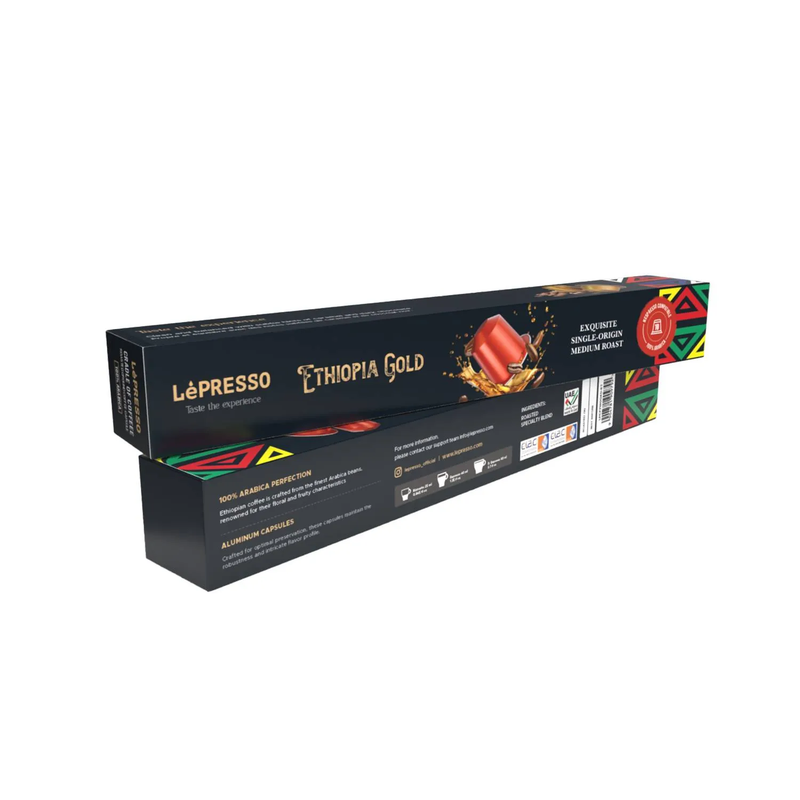 LePresso Aluminum Capsules for Nespresso Medium Blended 10pc - Ethiopia
