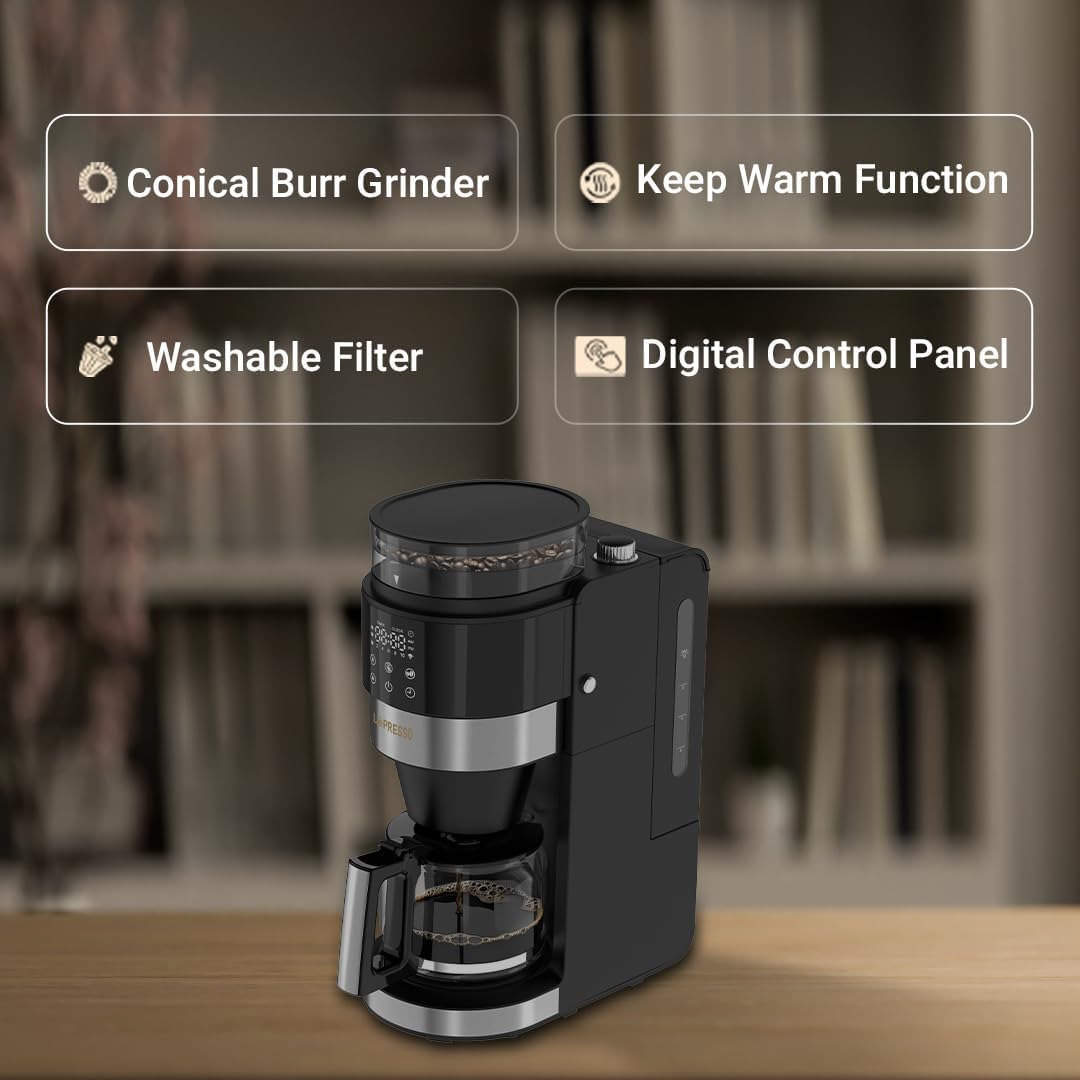LePresso Drip Brew 900W Coffee Maker 1.35L - Black