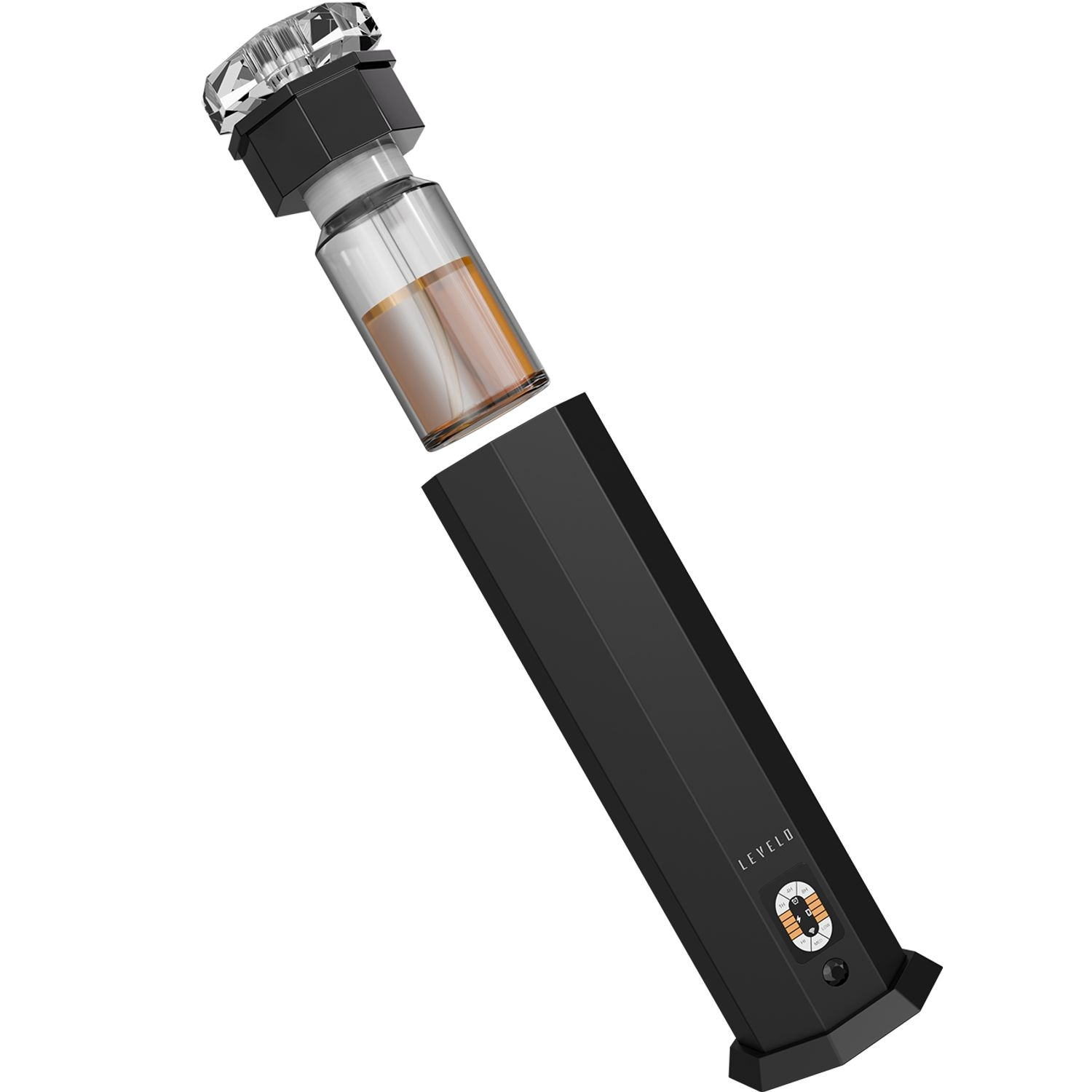 Levelo TowerHaze Crystal Waterless Portable 3600mAh Scent Diffuser - Metallic B lack