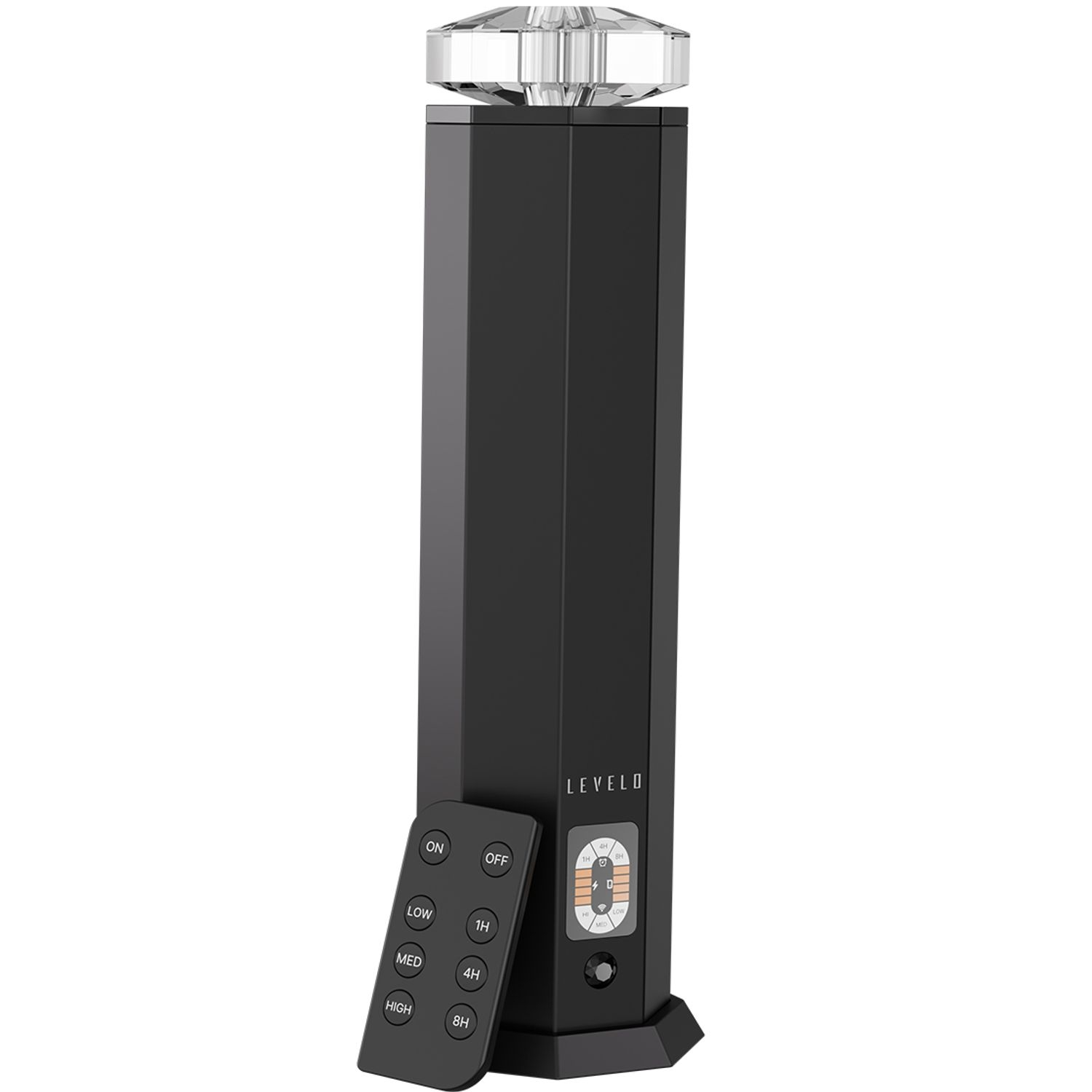 Levelo TowerHaze Crystal Waterless Portable 3600mAh Scent Diffuser - Metallic B lack