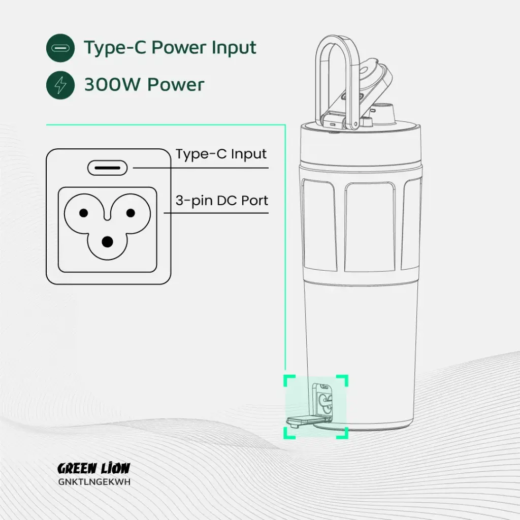 Green Lion Kettle & Go Electric Kettle 600ml
