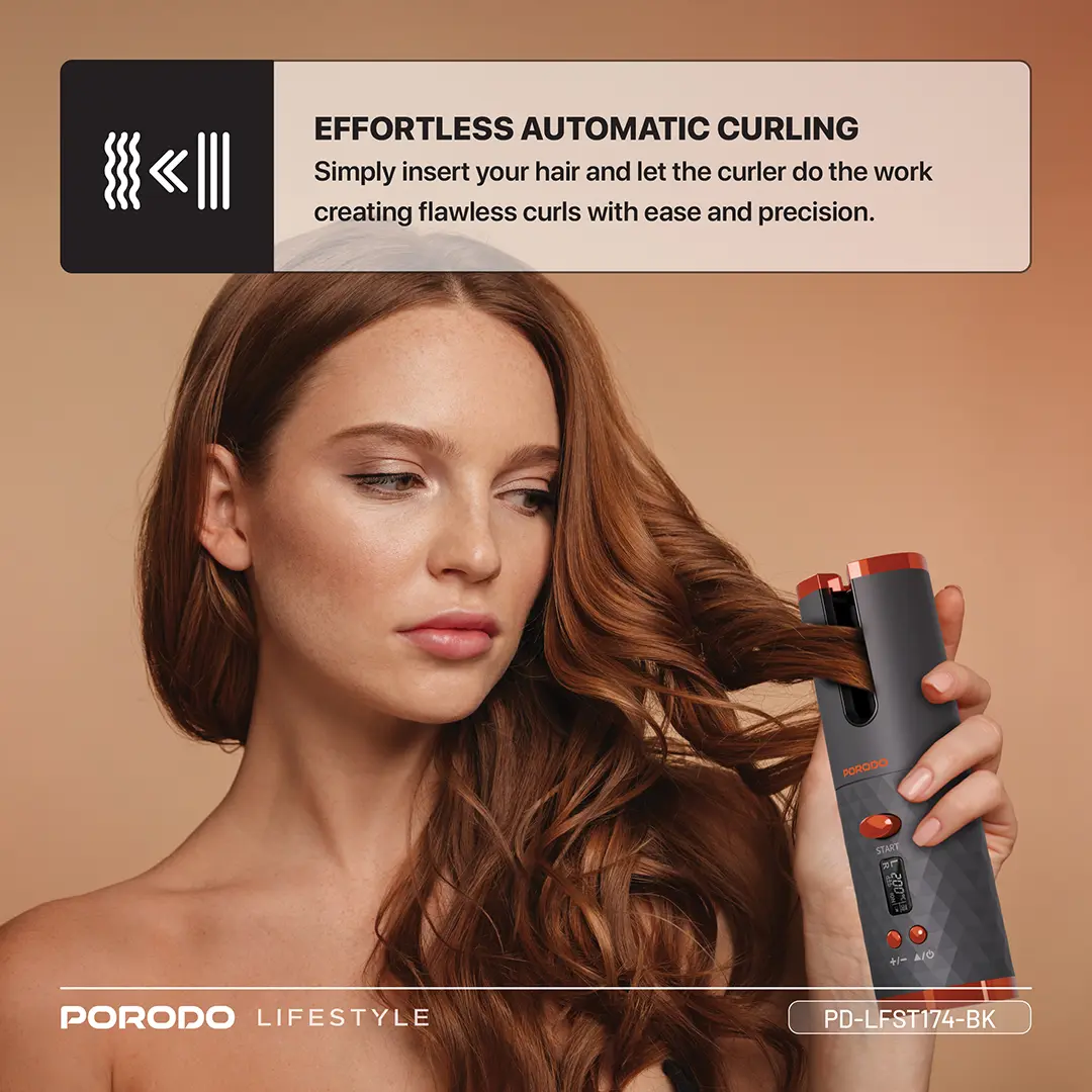 Porodo Lifestyle Wireless Portable Hair Curler 5200mAh