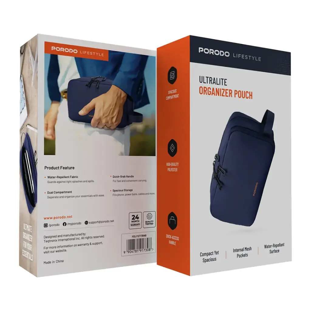 Porodo UltraLite Lifestyle Pouch - Navy Blue