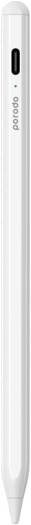 Porodo Wireless & Type C Charging Stylus Pen 380655 Li-polymer battery,100mAh - White